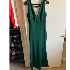 Emerald long fitting dress